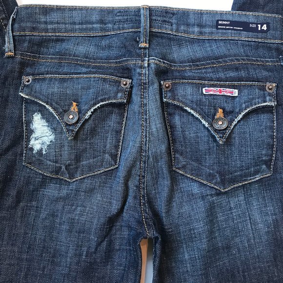 HUDSON Girl's Skinny Jeans Distressed Size 14 - Picture 3 of 8